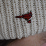 Cardinal and Carnation Pin
